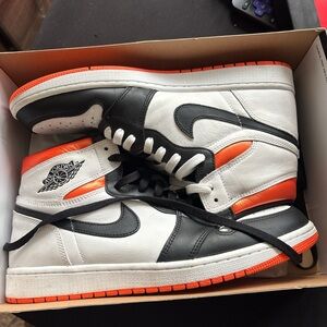 COPY - Nike Air Jordan High Top Sneakers - Black, White, and Orange